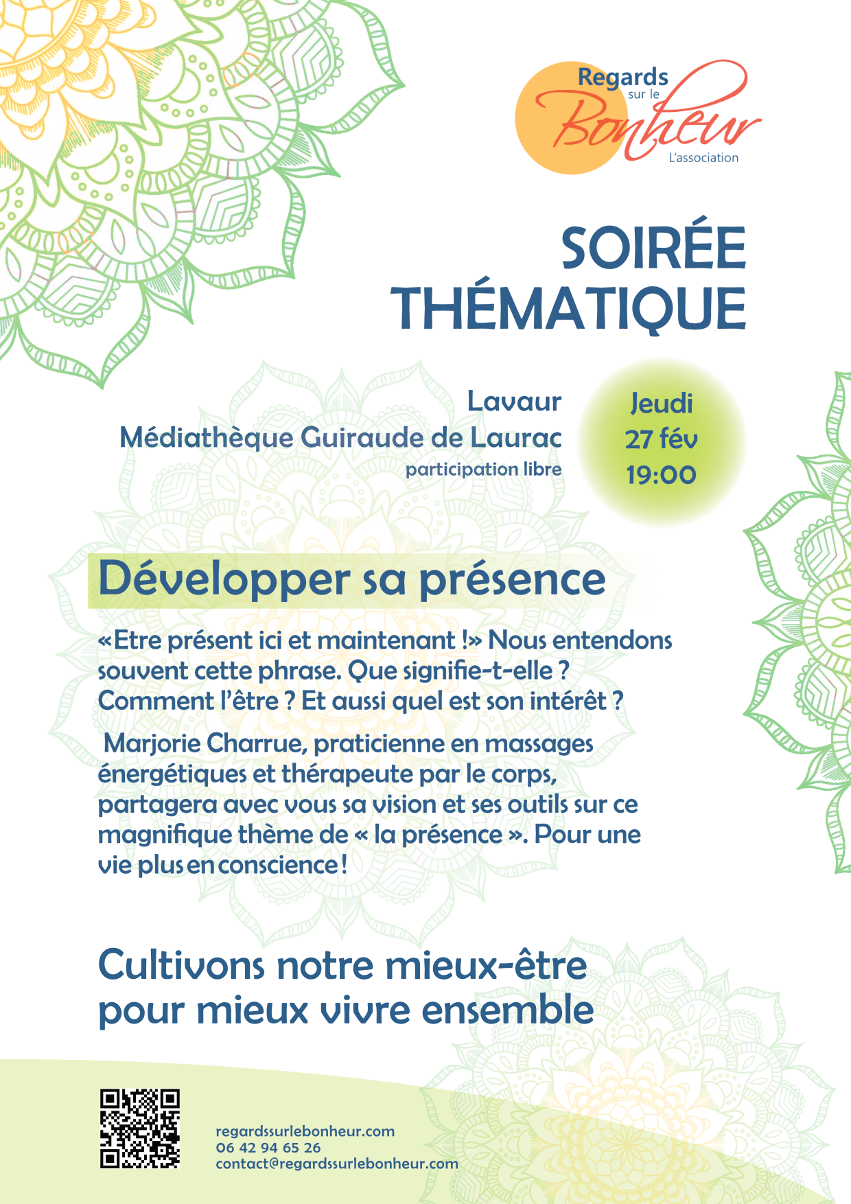 Affiches soiree thematique developper sa presence